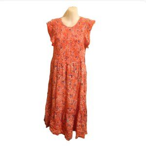 Smocked Sundress Pink Floral LG (12-14)